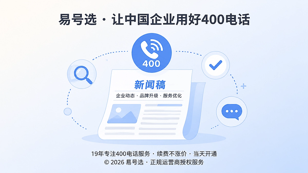 公司新闻与400电话统一入口示意图